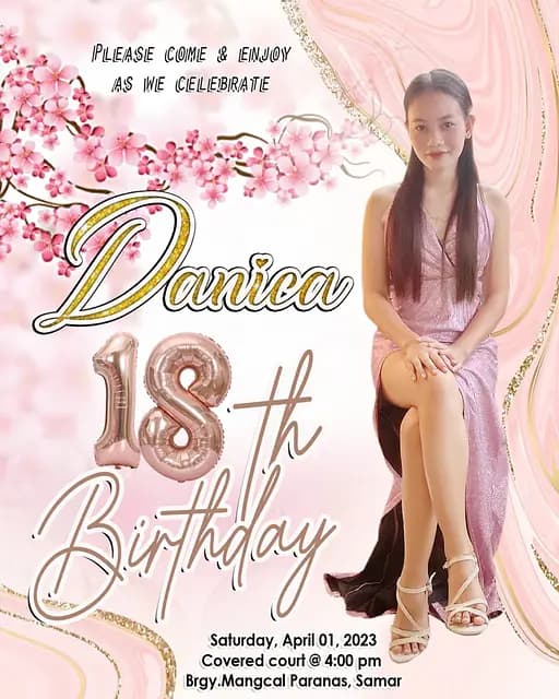 Tarpaulin Print: Cherry Blossom Birthday
