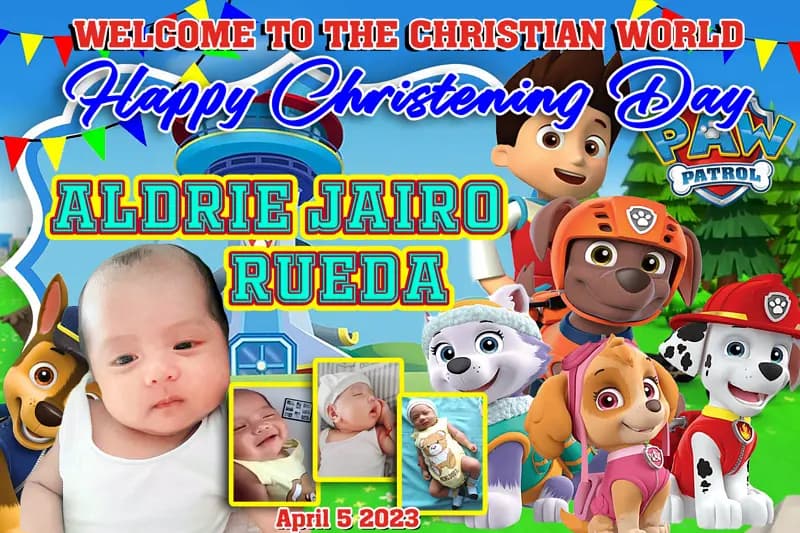 Tarpaulin Print: PAW Patrol Christening