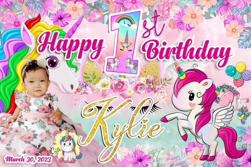 Tarpaulin Print: Unicorn I Birthday