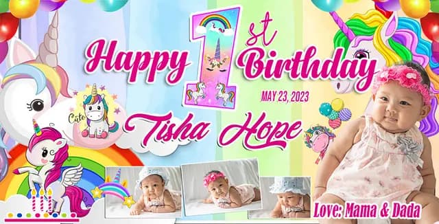 Tarpaulin Print: Unicorn Birthday