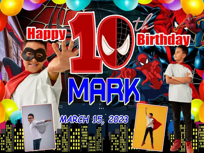 Tarpaulin Print: Spiderman Birthday