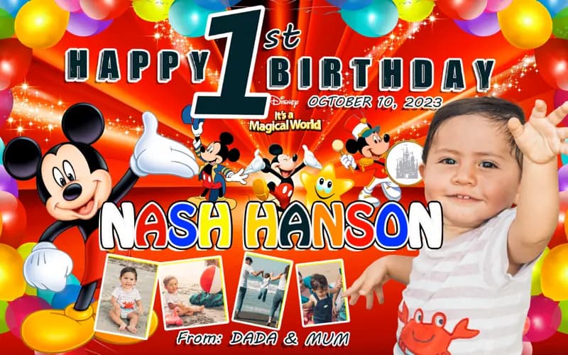 Tarpaulin Print: Mickey Birthday