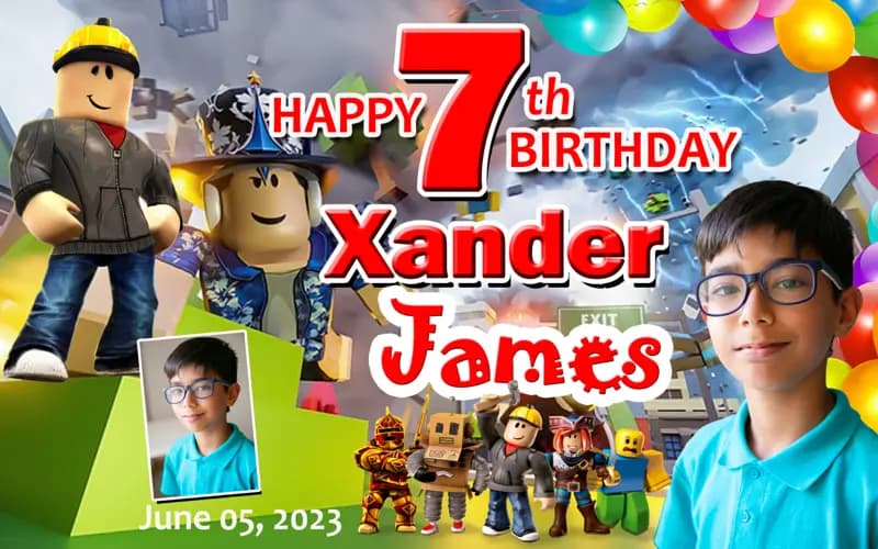 Tarpaulin Print: Roblox Birthday
