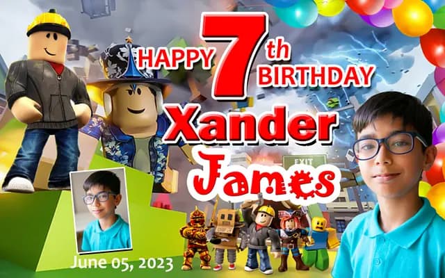 Tarpaulin Print: Roblox Birthday
