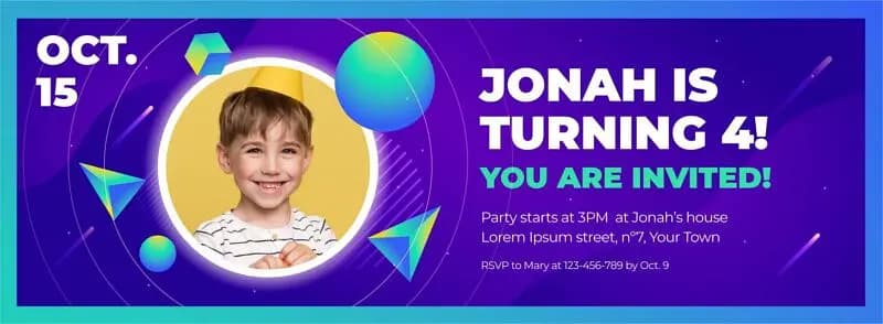 Tarpaulin Print: Jonah’s Birthday