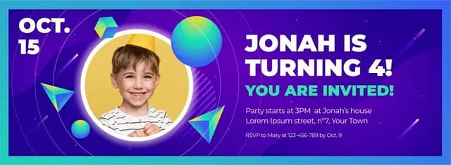 Tarpaulin Print: Jonah’s Birthday