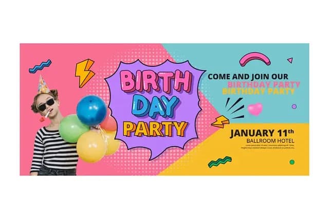 Tarpaulin Print: Cool Birthday Party