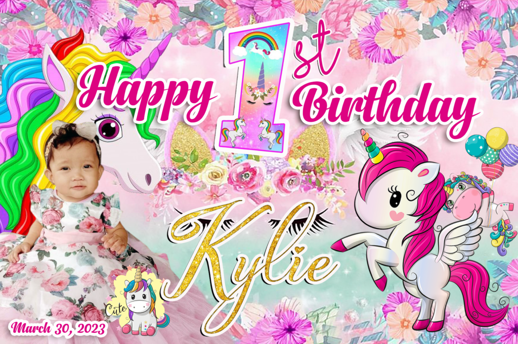 Tarpaulin Print: Unicorn I Birthday - Color Art Studio